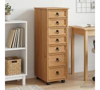 vidaXL Armadietto Rotolante con Cassetti CORONA Marrone Miele