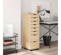 vidaXL Armadietto Rotolante con Cassetti MOSS 34 x 39 x 103 cm