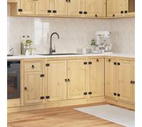 vidaXL Armadietto con ripostiglio SKI Marrone miele 80 x 46 x 81,5 cm Pino massello