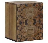 vidaXL Armadietto sospeso da bagno con contenitore marrone, 38 x 33,5 x 48 cm, bagno, rettangolare, moderno, elegante infissi, grande specchio, illuminazione brillante, piastrelle eleganti, elegante