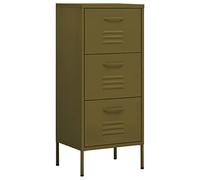 vidaXL Armadietto Verde Oliva 42,5x35x101,5 cm in Acciaio