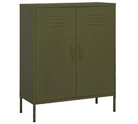 vidaXL Armadietto Verde Oliva 80x35x101,5 cm in Acciaio