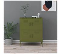 vidaXL Armadietto Verde Oliva 80x35x101,5 cm in Acciaio