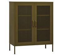 vidaXL Armadietto Verde Oliva 80x35x101,5 cm in Acciaio