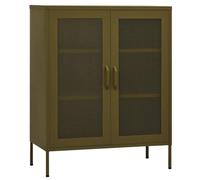 vidaXL Armadietto Verde Oliva 80x35x101,5 cm in Acciaio