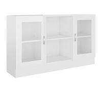 vidaXL Armadietto Vetrina Bianco Lucido 120x30,5x70 cm Multistrato