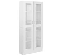 VIDAXL - Armadietto Vetrina Bianco Lucido 82,5x30,5x185,5 cm Multistrato