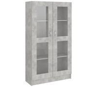 Armadietto Vetrina Grigio Cemento 82,5x30,5x150 cm Multistrato