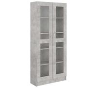 vidaXL Armadietto Vetrina Grigio Cemento 82,5x30,5x185,5cm Multistrato