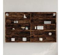 vidaXL Armadietto Vetrina Rovere Fumo 100x15x58 cm Legno Multistrato
