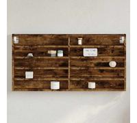 vidaXL Armadietto Vetrina Rovere Fumo 100x8,5x50 cm Legno Multistrato