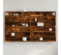 vidaXL Armadietto Vetrina Rovere Fumo 100x8,5x58 cm Legno Multistrato