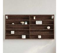 vidaXL Armadietto Vetrina Rovere Marrone 100x8,5x50 Legno Multistrato