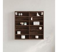 vidaXL Armadietto Vetrina Rovere Marrone 60x8,5x58cm Legno Multistrato