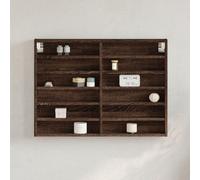 vidaXL Armadietto Vetrina Rovere Marrone 80x8,5x58cm Legno Multistrato
