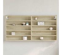 vidaXL Armadietto Vetrina Rovere Sonoma 100x8,5x50cm Legno Multistrato, Mobile vetrina, Mobile a Parete, Mobile pensile, vetrina, Mobile a Muro