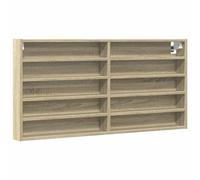 vidaXL Armadietto Vetrina Rovere Sonoma 100x8,5x50cm Legno Multistrato, Mobile vetrina, Mobile a Parete, Mobile pensile, vetrina, Mobile a Muro