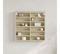 vidaXL Armadietto Vetrina Rovere Sonoma 60x8,5x58 cm Legno Multistrato, Mobile vetrina, Mobile a Parete, Mobile pensile, vetrina, Mobile a Muro