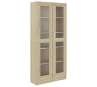 vidaXL Armadietto Vetrina Rovere Sonoma 82,5x30,5x185,5 cm Multistrato