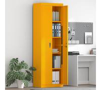 vidaXL Armadio 2 pcs Giallo senape 60 x 40 x 200 cm Acciaio