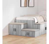vidaXL Armadio 2 pcs Grigio Sonoma 118 x 41 x 40 cm Legno multistrato