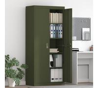 vidaXL Armadio 2 pcs Verde oliva 80 x 40 x 180 cm Acciaio