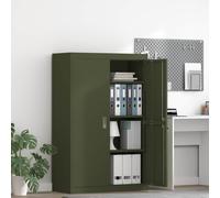 vidaXL Armadio 2 pcs Verde oliva 90 x 40 x 140 cm Acciaio