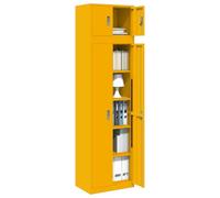 vidaXL Armadio 2 pz Giallo senape 60 x 40 x 180 cm Acciaio Bloccabile