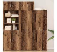 vidaXL Armadio 2 pz Legno vecchio 70 x 42,5 x 225 cm