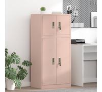 vidaXL Armadio 2 pz Rosa 60 x 40 x 130 cm Acciaio Bloccabile