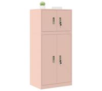vidaXL Armadio 2 pz Rosa 60 x 40 x 130 cm Acciaio Bloccabile
