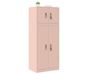 vidaXL Armadio 2 pz Rosa 60 x 40 x 145 cm Acciaio Bloccabile