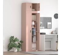 vidaXL Armadio 2 pz Rosa 60 x 40 x 220 cm Acciaio Bloccabile