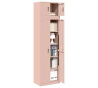 vidaXL Armadio 2 pz Rosa 60 x 40 x 220 cm Acciaio Bloccabile