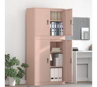 vidaXL Armadio 2 pz Rosa 80 x 40 x 175 cm Acciaio Bloccabile