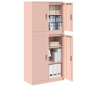 vidaXL Armadio 2 pz Rosa 80 x 40 x 175 cm Acciaio Bloccabile