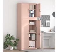 vidaXL Armadio 2 pz Rosa 80 x 40 x 210 cm Acciaio Bloccabile