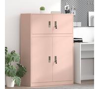 vidaXL Armadio 2 pz Rosa 90 x 40 x 130 cm Acciaio Bloccabile
