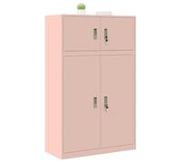 vidaXL Armadio 2 pz Rosa 90 x 40 x 145 cm Acciaio Bloccabile