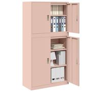 vidaXL Armadio 2 pz Rosa 90 x 40 x 175 cm Acciaio Bloccabile