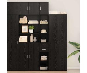 vidaXL Armadio 2 pz Rovere Nero 30 x 42,5 x 225 cm
