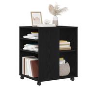 vidaXL Armadio 60 x 53 x 72,5 cm Legno ingegnerizzato Rovere Nero | Abbastanza spazio per le tue cose, Aspetto liscio e lucido, Design elegante che si adatta ovunque