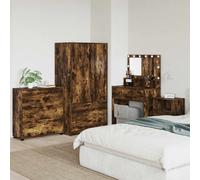 vidaXL Armadio 80 x 31 x 81 cm Legno ingegnerizzato Rovere fumé