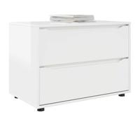 vidaXL Armadio 80 x 48 x 57 cm Legno ingegnerizzato Bianco Lucido