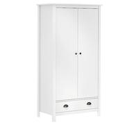 vidaXL Armadio a 2 Ante Hill Bianco 89x50x170cm in Legno di Pino