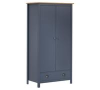 vidaXL Armadio a 2 Ante Hill Grigio 89x50x170 cm in Legno di Pino