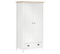 vidaXL Armadio a 2 Ante Hill Range Bianco 89x50x170cm in Legno di Pino