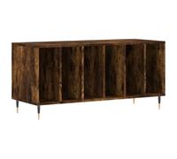 vidaXL Mobile Porta Dischi Rovere Fumo 100x38x48 cm Legno Multistrato, mobile portadischi in vinile, mobile porta dischi, porta dischi