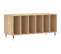 vidaXL Armadio a dischi, supporto giradisco, armadio laterale con deposito, credenza da soggiorno, moderno, rovere Sonoma legno di ingegneria