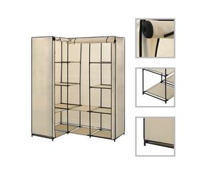 vidaXL Armadio Angolare Crema 130x87x169 cm
